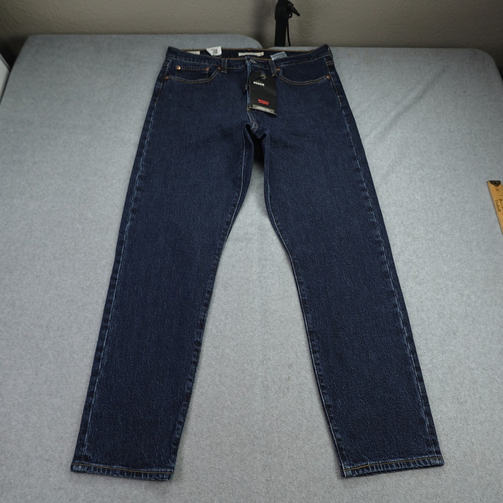 Levi's Jeans Womens‎ 31 Blue Wedgie Straight High Rise Tapered Button Fly Denim